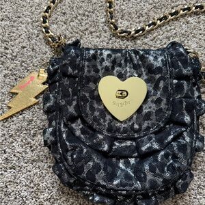 Betsey Johnson Metallic Leopard Crossbody Bag